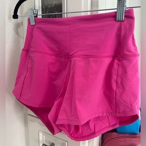 Lululemon- speed up high rise sonic pink shorts-size 2 inseam is 2.5